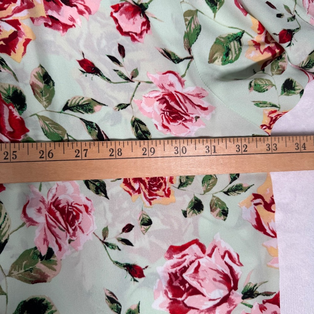 The Pioneer Woman Mint Green Floral Kimono Wrap Red Rose XXL/XXXL 912P905APW - Picture 7 of 7